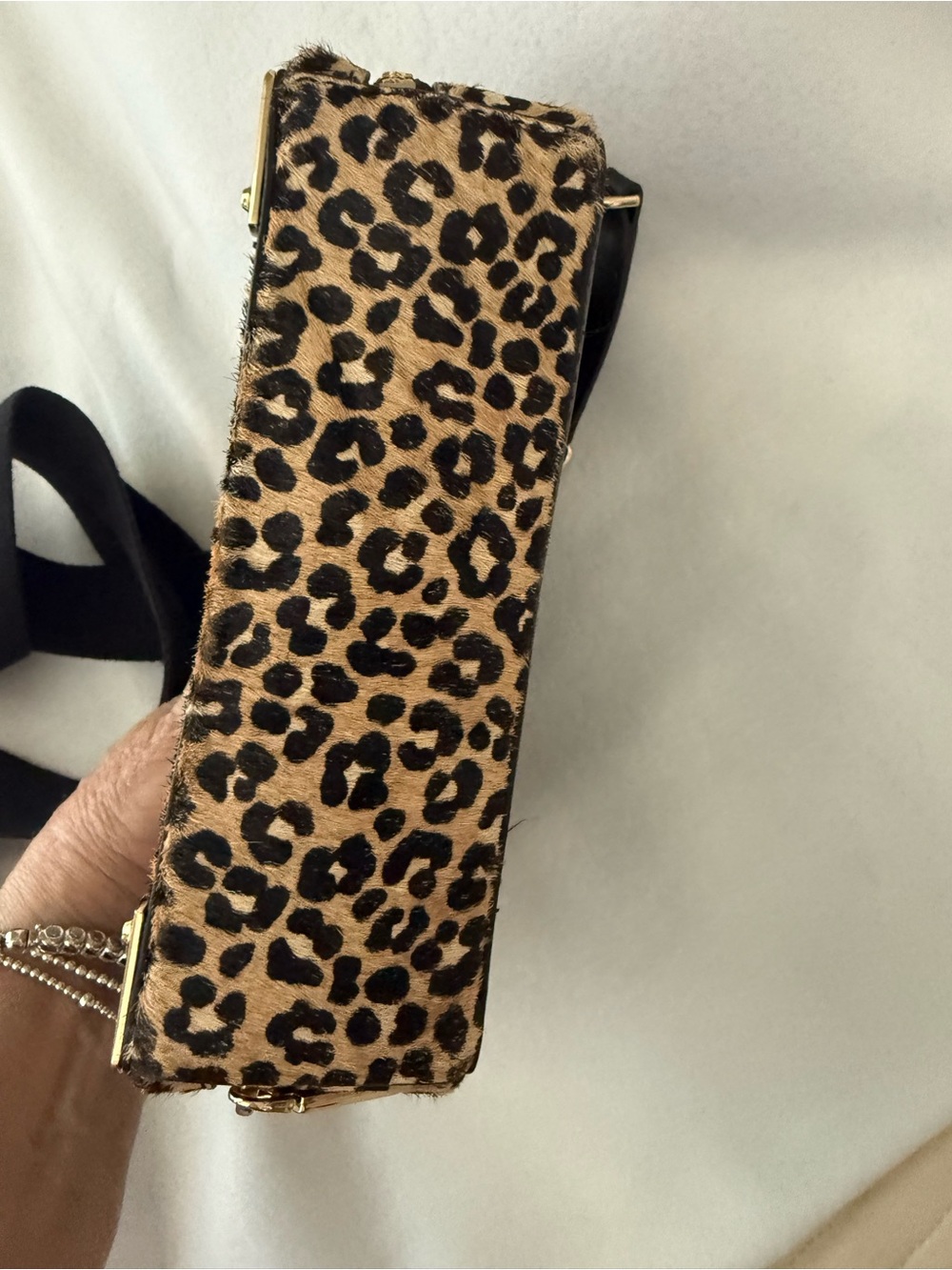 Michael Kors Leopard Print Crossbody Bag - Tan & Black - Picture 3 of 8